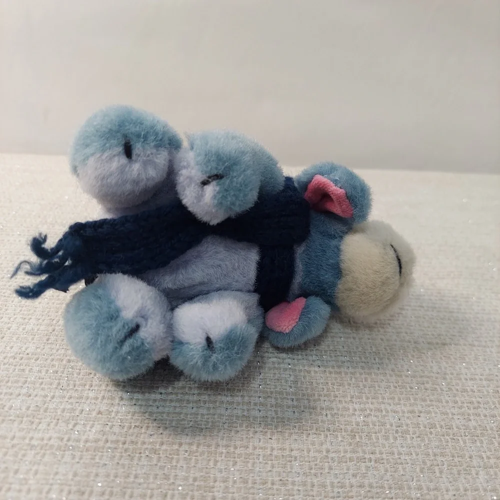 Disney Boyds Collection Eeyore Plush Ornament Blue Knit Hat Scarf Snowflake 6in - Picture 10 of 15